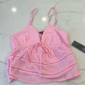 Lightweight great summer top, never worn light pink
